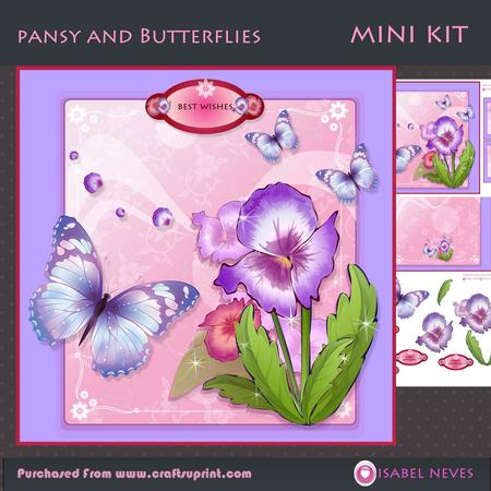 Pansy and Butterflies