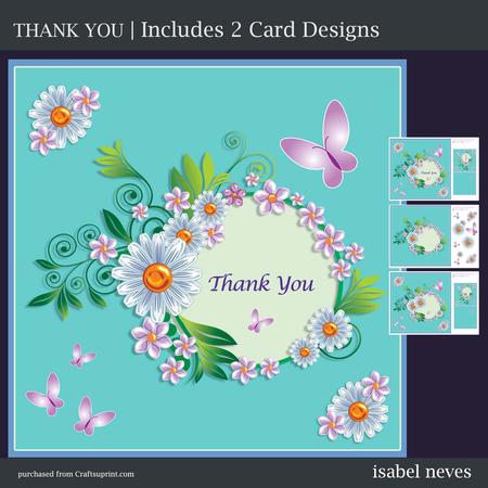 2 Card Set: Thank You / Blank