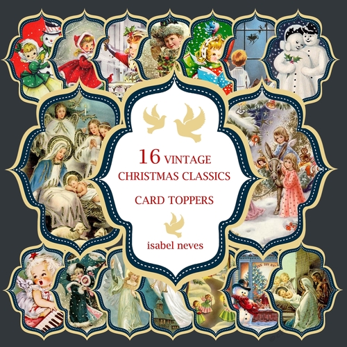 16 Vintage Christmas Classic Card Toppers