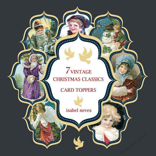 7 Vintage Christmas Classics Card Toppers