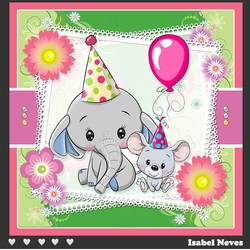 Sweetest Elephant And Mouse Birthday / Mothers Day and More