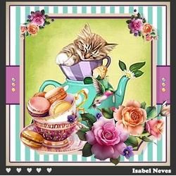 Tea Time Kitten and Sweets
