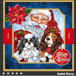 Santa And Puppies