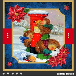 Cute Christmas Hedgehogs