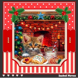 Christmas Kitten With Santas Cookies