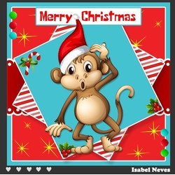 Cheeky Monkey Christmas Wishes
