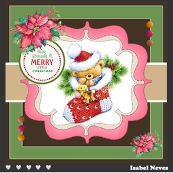 Christmas Teddy Bear In Stocking