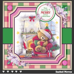 Christmas Bear By The Fireplace