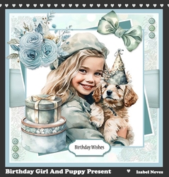 Birthday Girl And Puppy Present