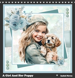 A Girl And Her Puppy