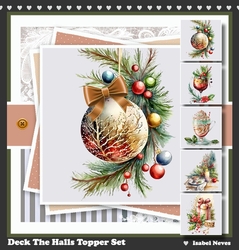 Deck The Halls Card Topper Set