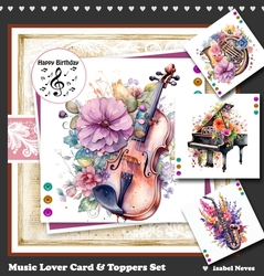 Music Lovers Card & Topper Set