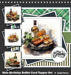 Male Birthday Buffet Card & Topper Set