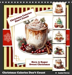 Christmas Calories Dont Count Card & Topper Set