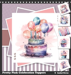 Pretty Pink Celebration Card & Toppers Set