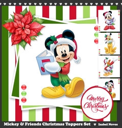 Mickey And Friend Christmas Toppers Set