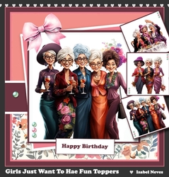 Girls Just Want To Have Fun Toppers Set