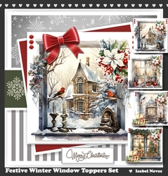 Festive Winter Window Toppers Set