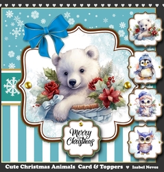 Cute Christmas Animals Toppers Set