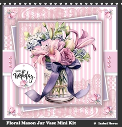 Floral Mason Jar Vase