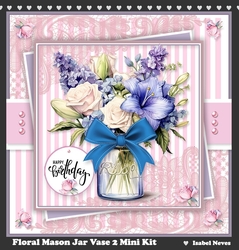 Floral Mason Jar Vase 2