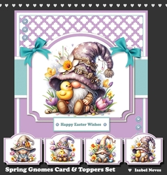 Spring Gnomes Card & Toppers Set