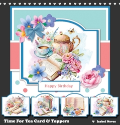 Time For Tea Card & Toppers Set ~ Birthday, Mothers Day, Thank You etc
