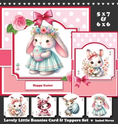 Lovely Little Bunnies Card & Toppers Set