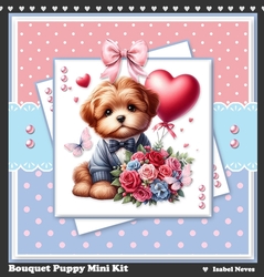 Bouquet Puppy ~ Birthday, Mothers Day, Valentine etc