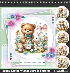 Teddy Easter Wishes Toppers Set