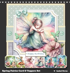 Spring Fairies Card & Toppers Set