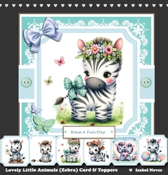 Lovely Little Animals (Zebra) Card Toppers Set
