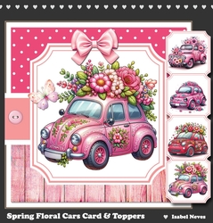 Spring Floral Cars Toppers Set