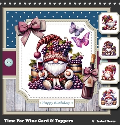 Time For Wine Gnomes Toppers Set