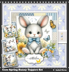 Cute Spring Bunny Toppers Set