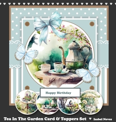 Tea In The Garden Card & Toppers Set
