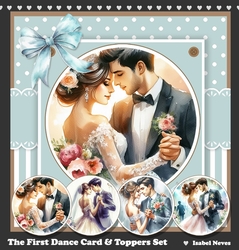 The First Dance Card & Toppers Set