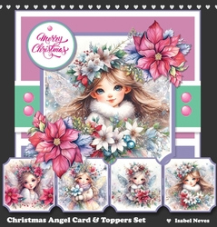Christmas Angel Card & Toppers Set