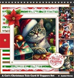 A Cats Christmas Tale Card & Toppers Set