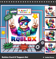 Roblox Card & Toppers Set