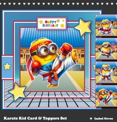 cup1329610_2073 - Karate Kid  Card & Toppers Set