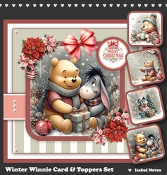 Winter Winnie Card & Toppers Set