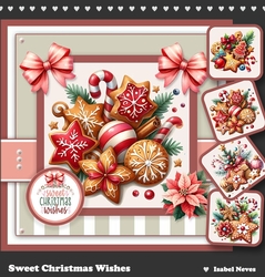 Sweet Christmas Wishes Card & Toppers Set