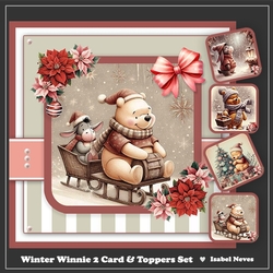 Winter Winnie 2 Card & Toppers Set