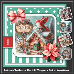 Letters To Santa Card & Toppers Set