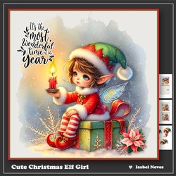 Cute Christmas Elf Girl