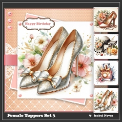 Female Card Toppers Set 3