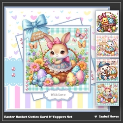 Easter Basket Cuties Card And Toppers Set
