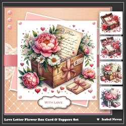 Love Letter Flower Box Card And Toppers Set
