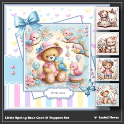 Little Spring Bear Card & Toppers Set